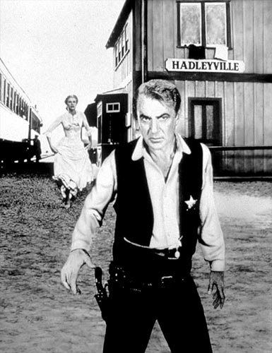 Herec Gary Cooper v slávnom westerne Na pravé poludnie (High Noon, 1952)
